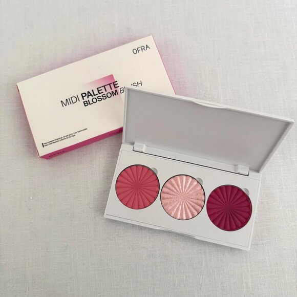 Ofra Midi Palette Blossom Blush 3 Shades Pink Satin Pillow Talk Paradise Pink - Picture 7 of 7